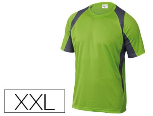 T-shirt deltaplus poliester manga curta colarinho redondo tratamento secagem rapida cor verde-cinza tamanho xxl , Deltaplus , 75704 , 3295249165499